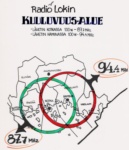 Radio Lokin kuuluvuusalue vuonna 1991 tapahtuneen laajennuksen jälkeen, jolloin Haminan lähetin aloitti taajuudella 94,4 MHz.