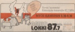 Kotkalaisen paikallisradion, Radio Lokin mainos Etelä-Suomi -lehdessä 30. maaliskuuta 1988.